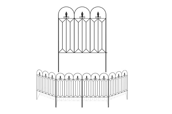 Clôture pliante en métal antirouille et étanche, bordure de fil de paysage pour fleurs de jardin, barrière animale