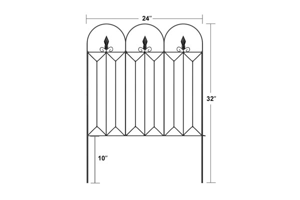 Clôture pliante en métal antirouille et étanche, bordure de fil de paysage pour fleurs de jardin, barrière animale