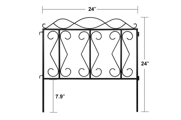 Bordure de jardin ornementale en acier pour patio et chemin d'arrière-cour