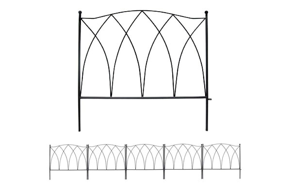 Panneau de clôture en fil métallique décoratif pour bordure de jardin, 24 po x 10 pi