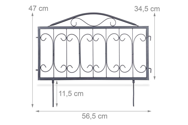 Bordure de clôture de jardin en métal décorative pour Patio extérieur, pour paysage, bords pliants, Sections de barrière pour animaux, panneaux de clôture